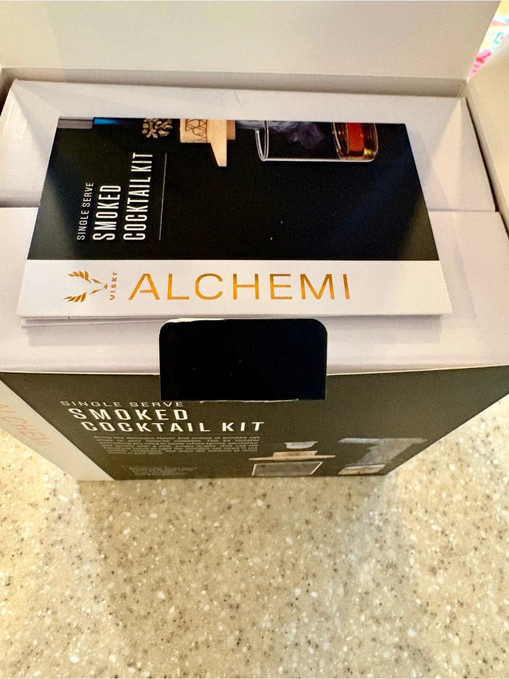 NIB Alchemi Single Serve Smoked Cocktail Kit Torch Glass Wood Smoker Set - Picture 5 of 9